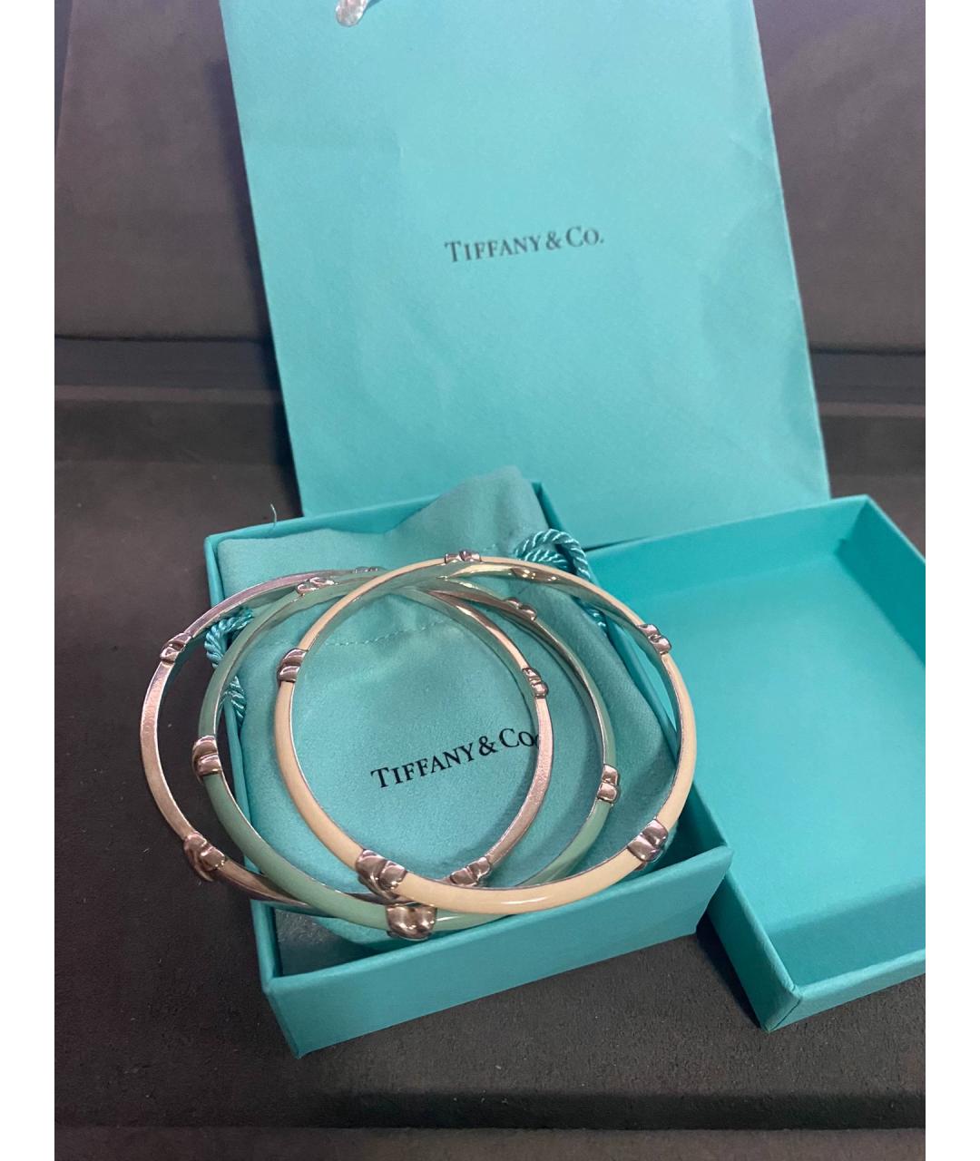 TIFFANY&CO Зеленый серебряный браслет, фото 8