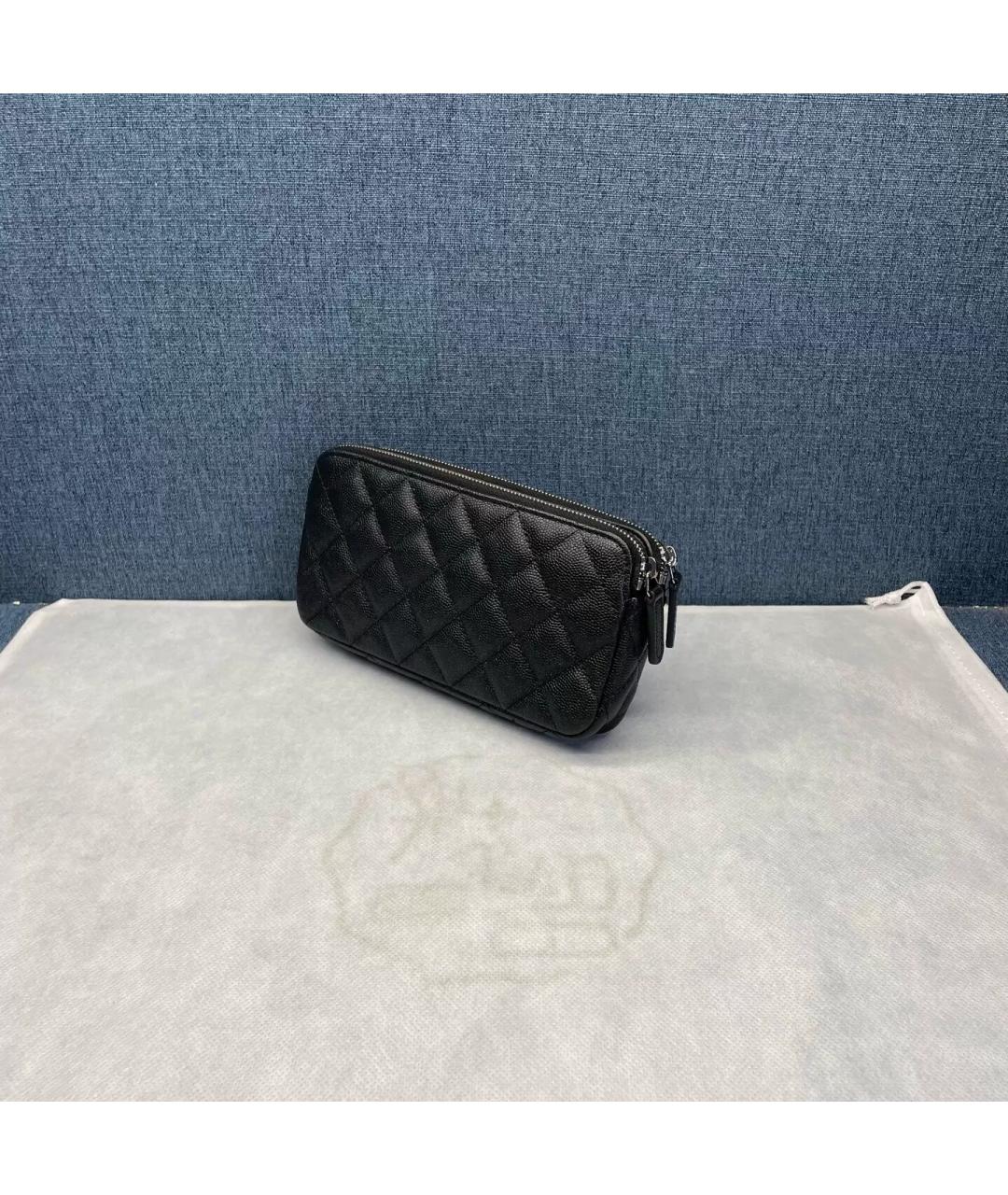 CHANEL Черная кожаная сумка через плечо, фото 4