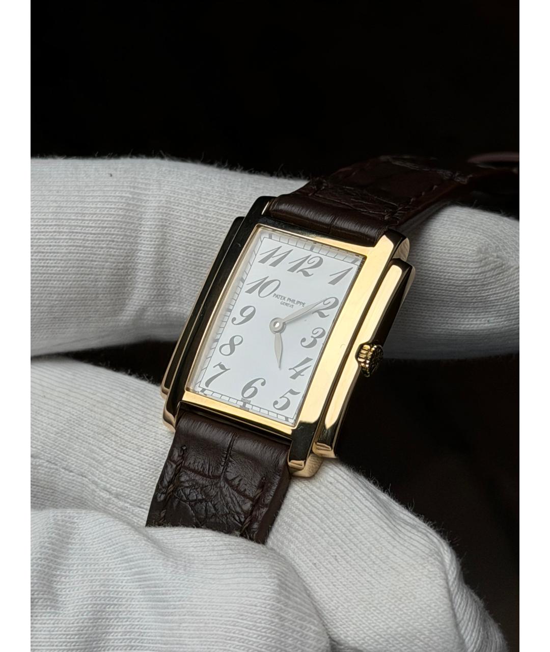 PATEK PHILIPPE Белые часы из желтого золота, фото 4