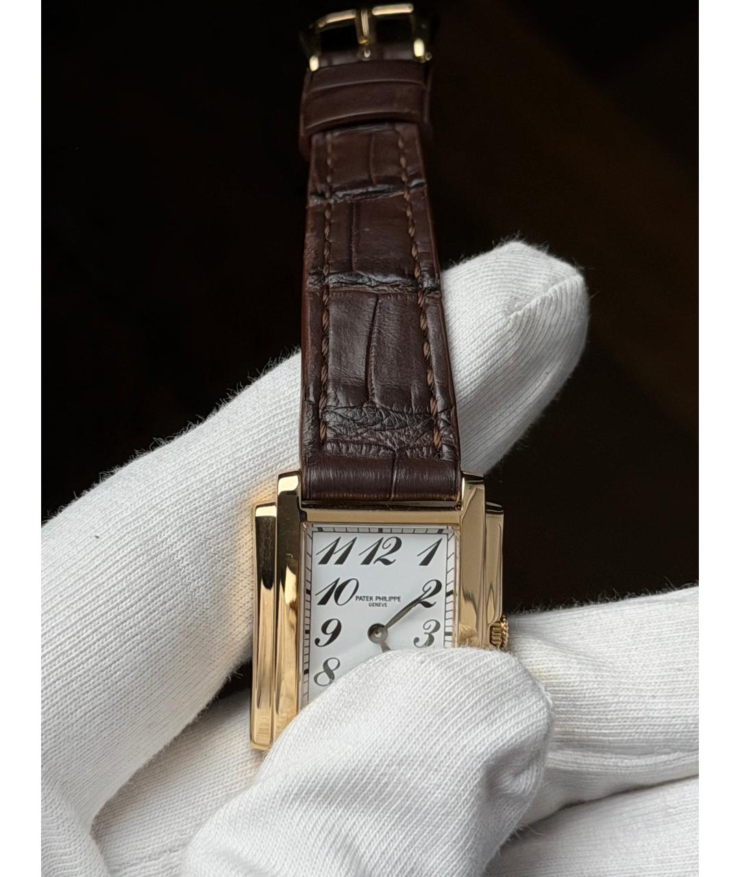 PATEK PHILIPPE Белые часы из желтого золота, фото 8