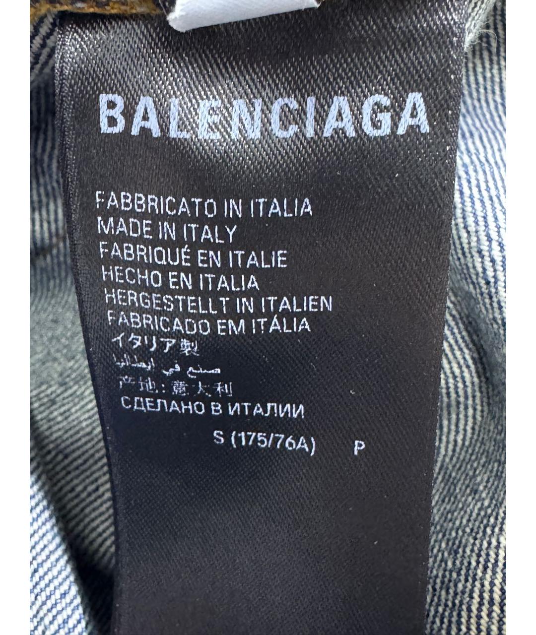 BALENCIAGA Синие хлопковые прямые джинсы, фото 6