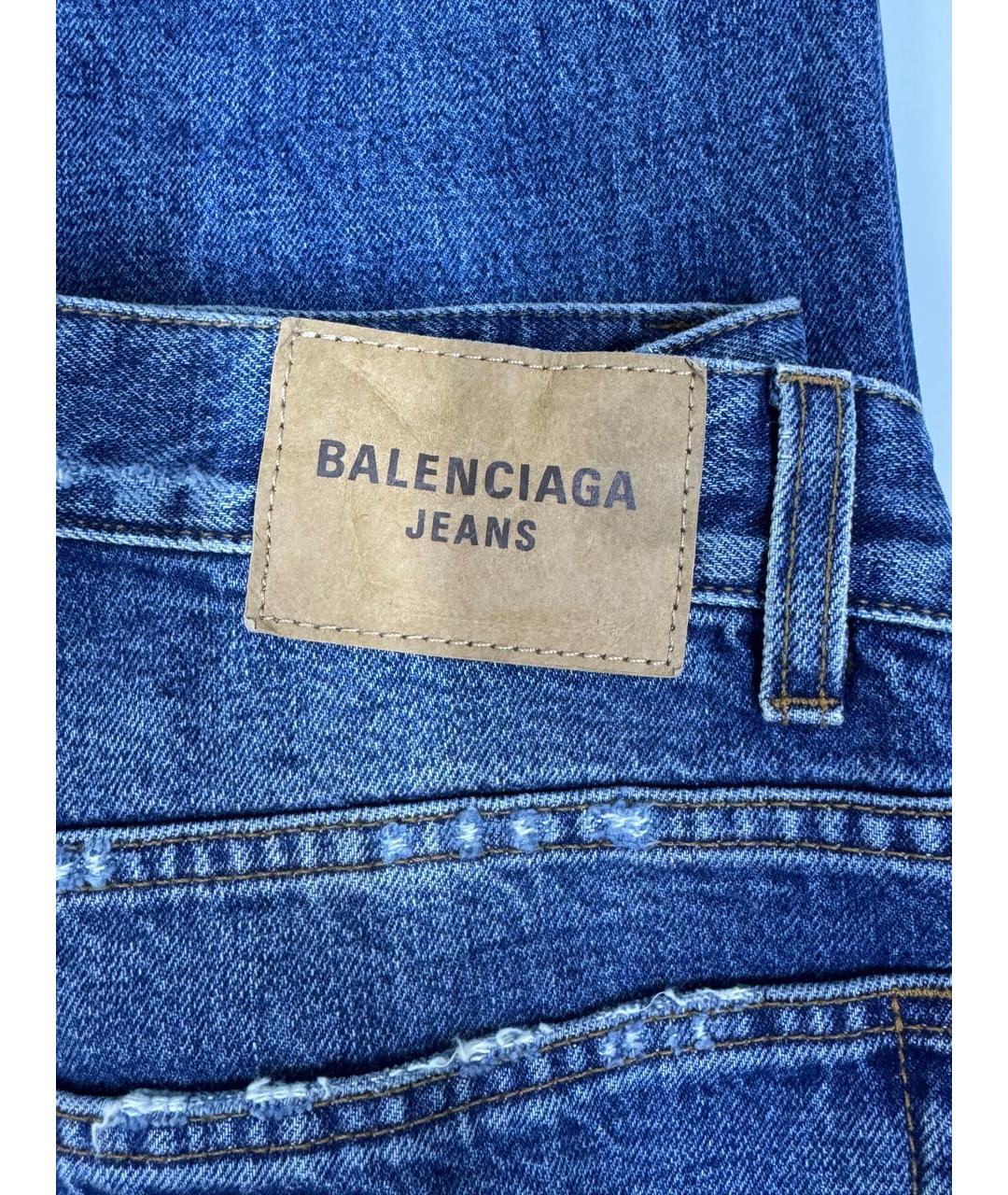 BALENCIAGA Синие хлопковые прямые джинсы, фото 4