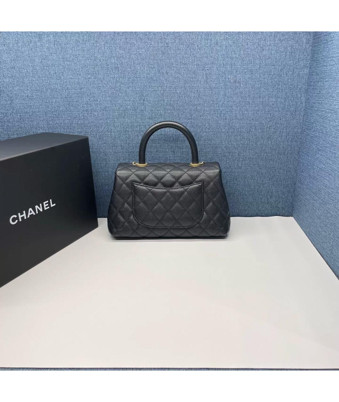 CHANEL Черная кожаная сумка через плечо, фото 2