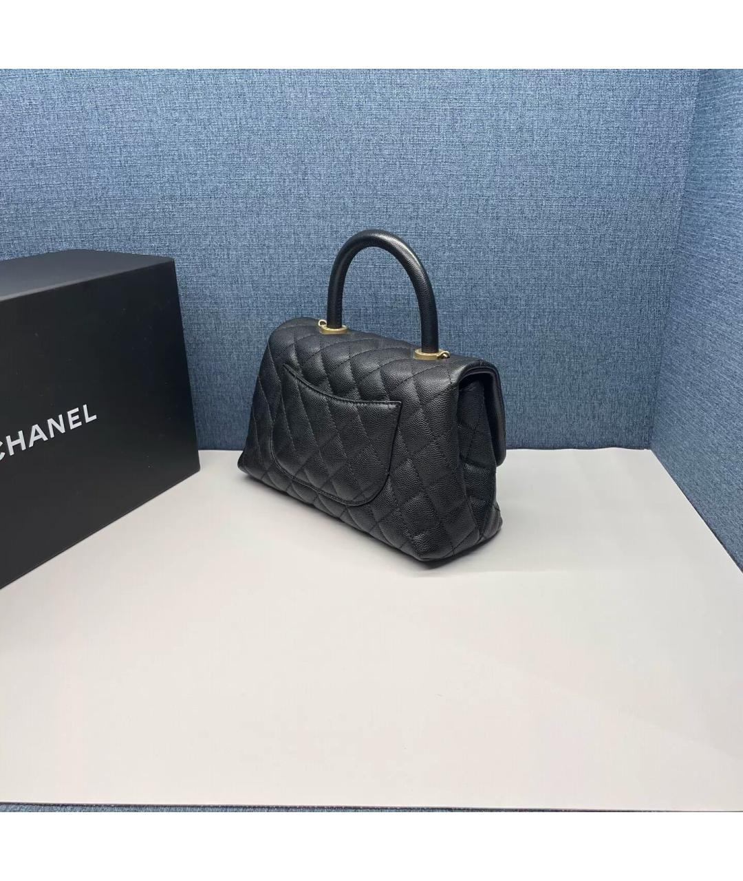CHANEL Черная кожаная сумка через плечо, фото 4