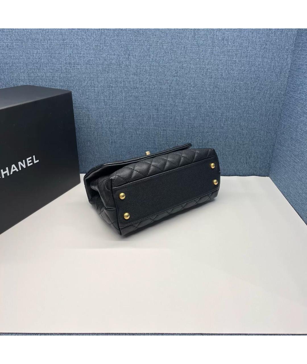 CHANEL Черная кожаная сумка через плечо, фото 6