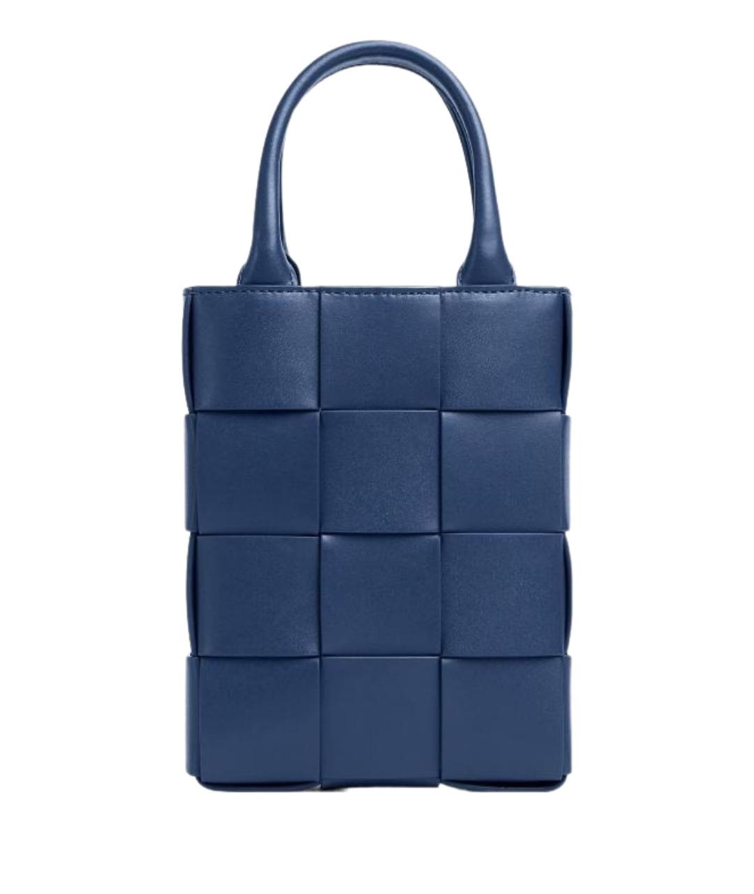 BOTTEGA VENETA Синяя кожаная сумка на плечо, фото 1