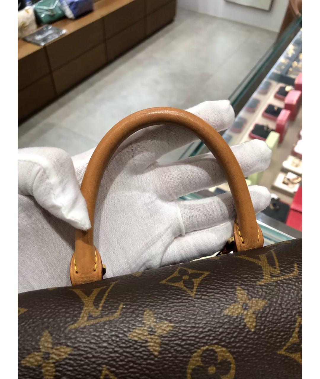 LOUIS VUITTON Коричневый кожаный рюкзак, фото 4