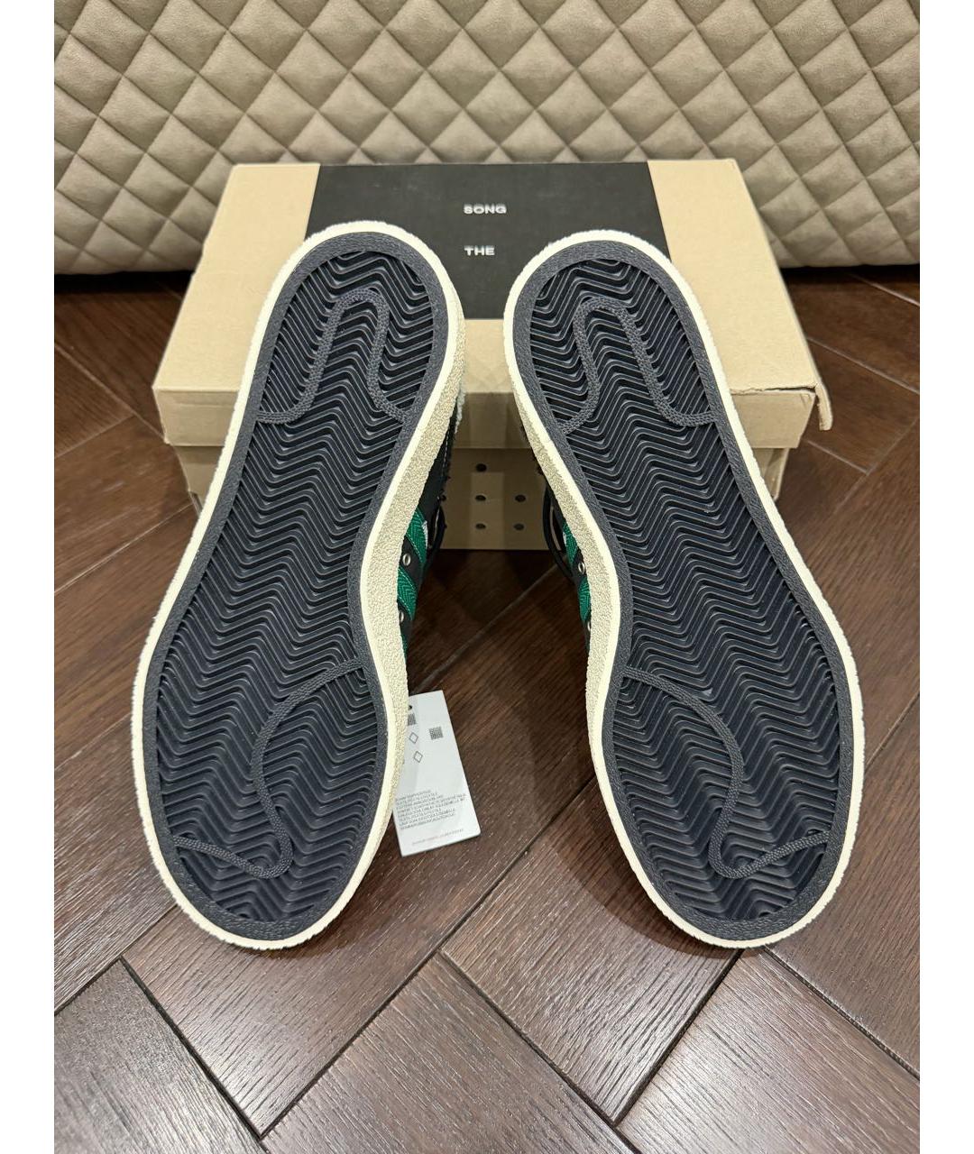 ADIDAS Черные текстильные низкие кроссовки / кеды, фото 5