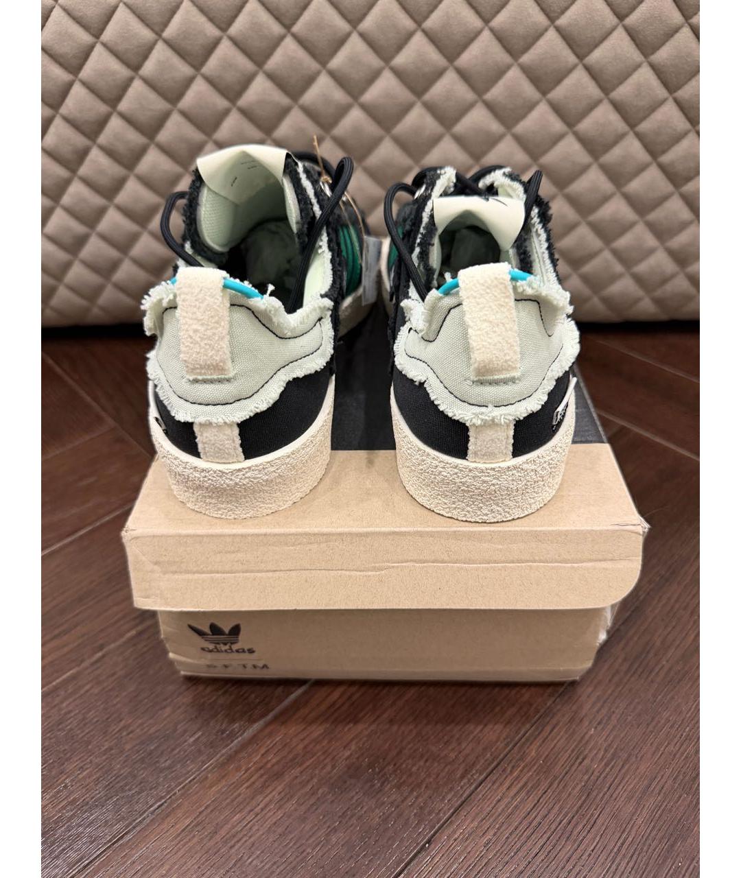 ADIDAS Черные текстильные низкие кроссовки / кеды, фото 3