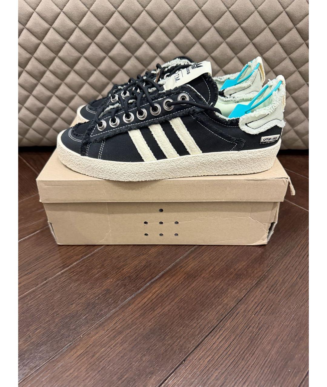 ADIDAS Черные текстильные низкие кроссовки / кеды, фото 8