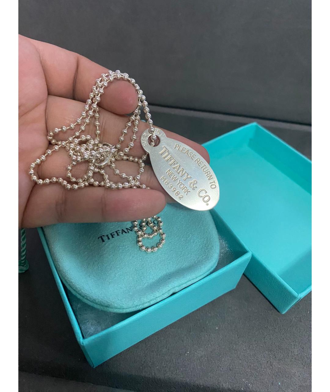 TIFFANY&CO Серебряное серебряное колье, фото 5