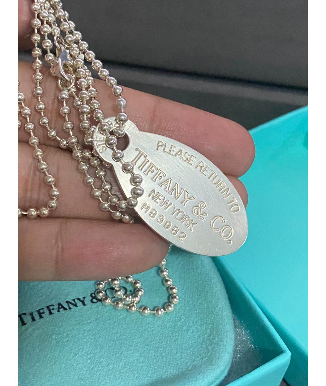 TIFFANY&CO Серебряное серебряное колье, фото 3