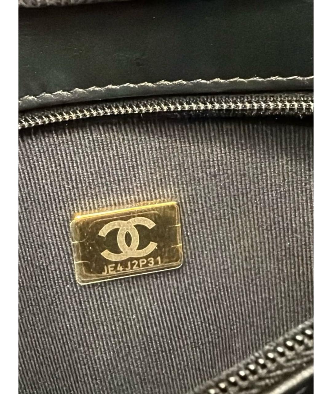 CHANEL Черная кожаная сумка через плечо, фото 4