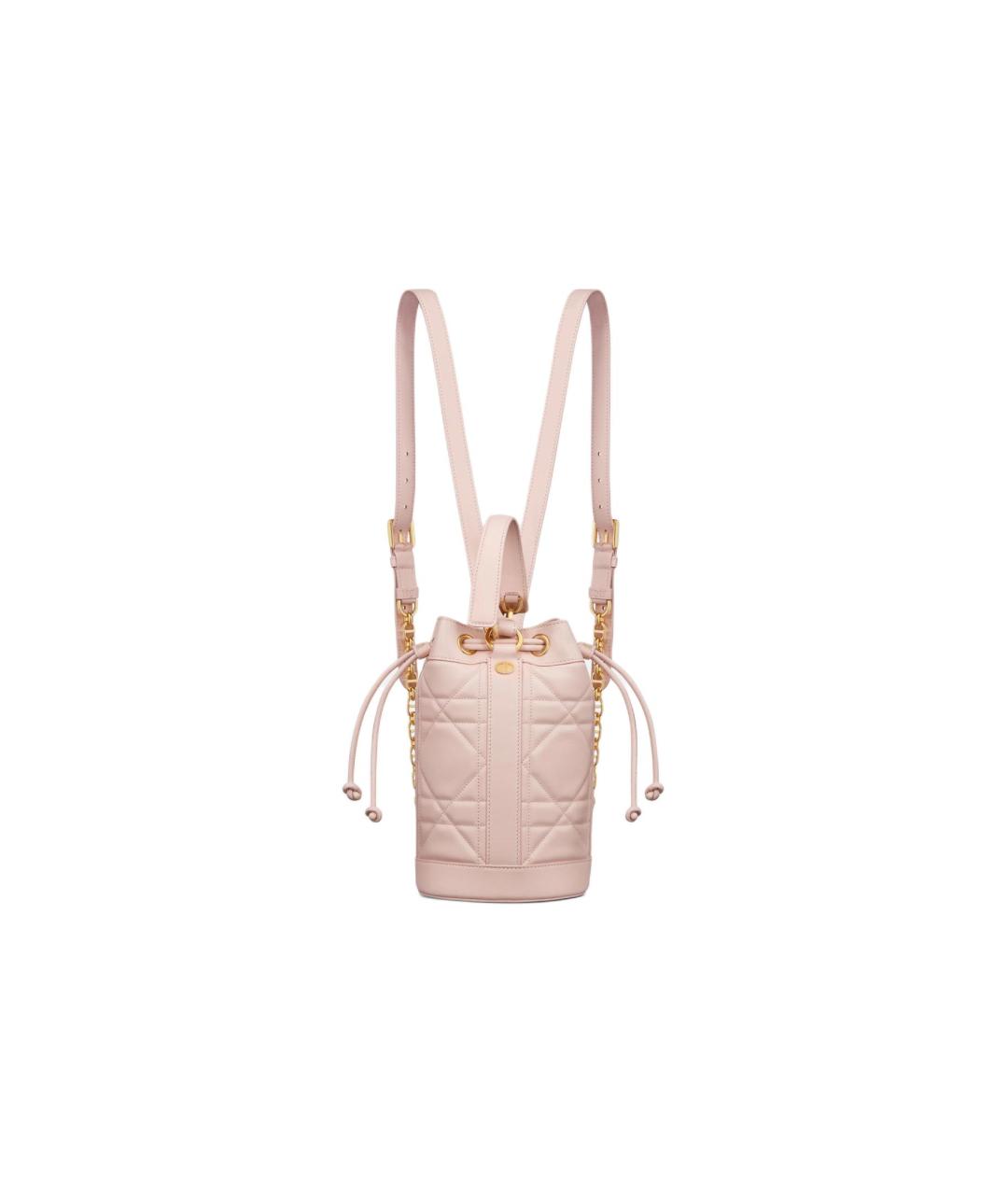 CHRISTIAN DIOR Розовый кожаный рюкзак, фото 6