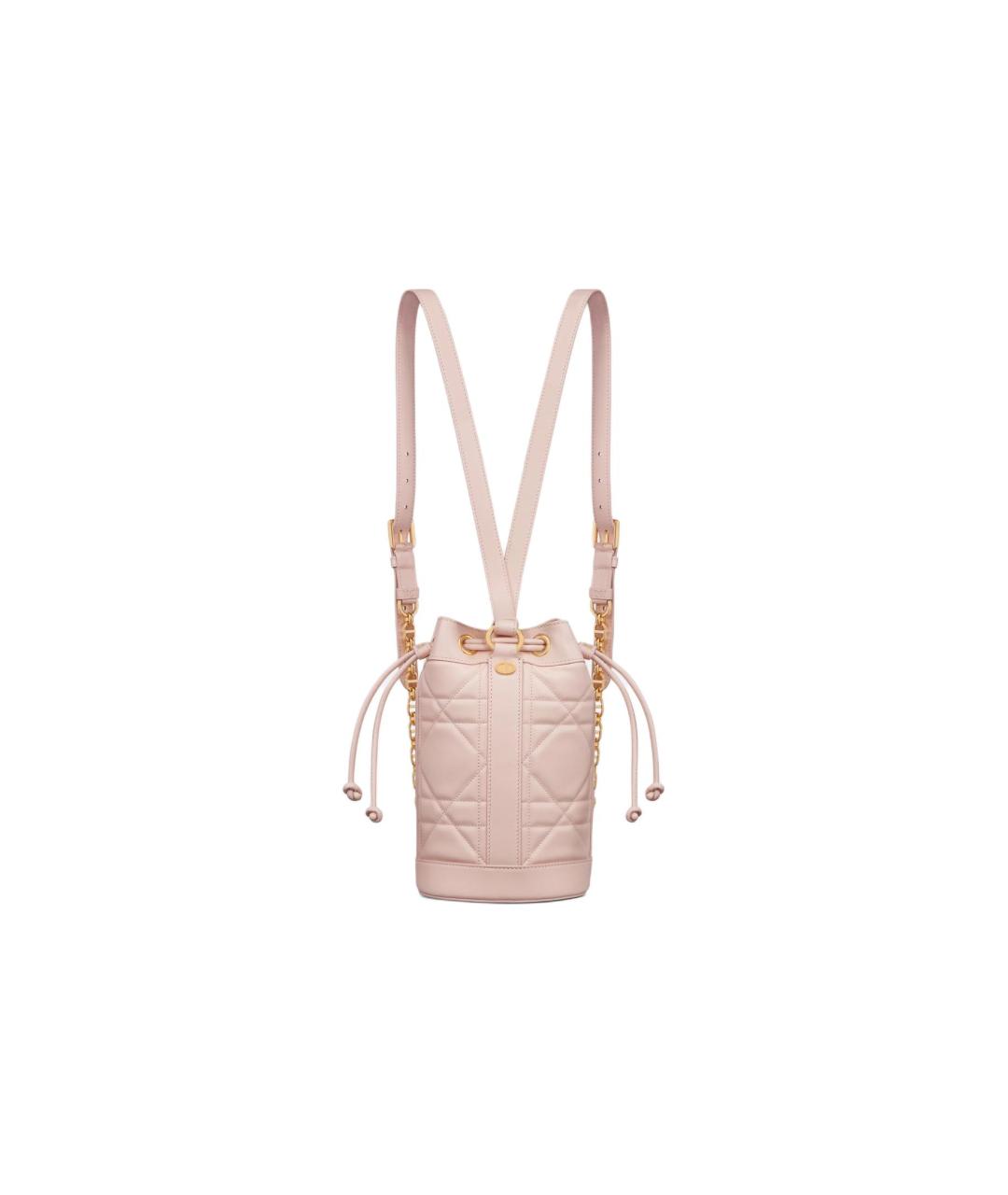 CHRISTIAN DIOR Розовый кожаный рюкзак, фото 4