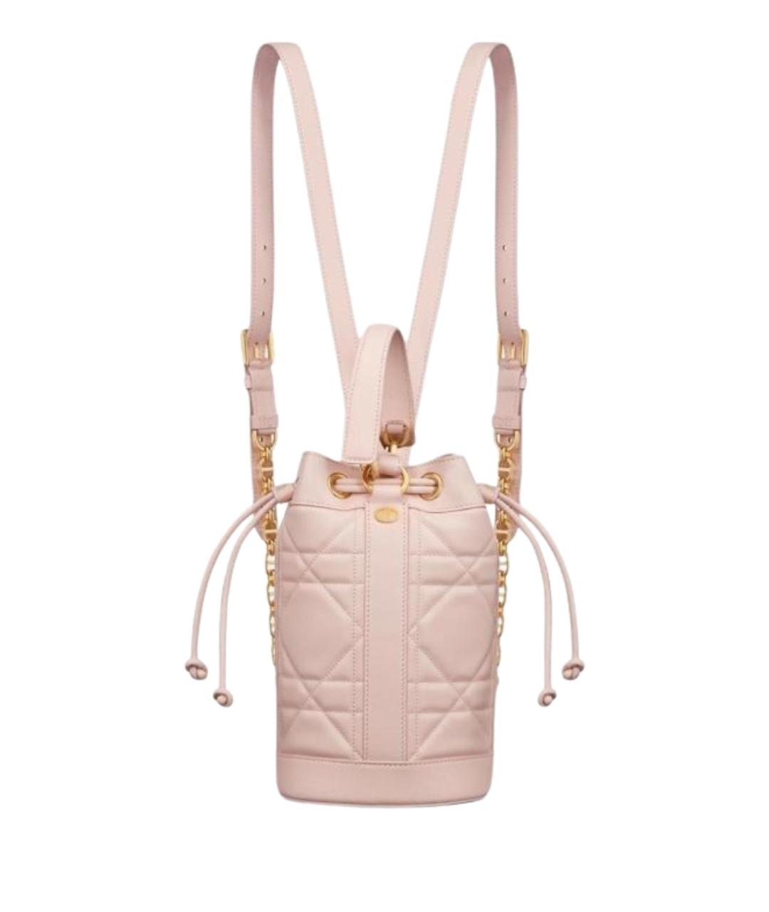 CHRISTIAN DIOR Розовый кожаный рюкзак, фото 1