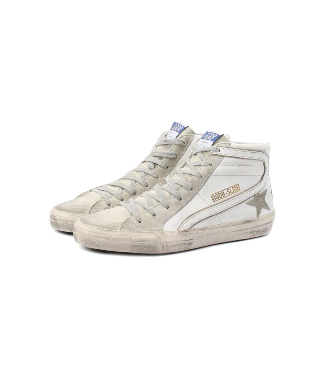 GOLDEN GOOSE Серые кожаные кеды, фото 3