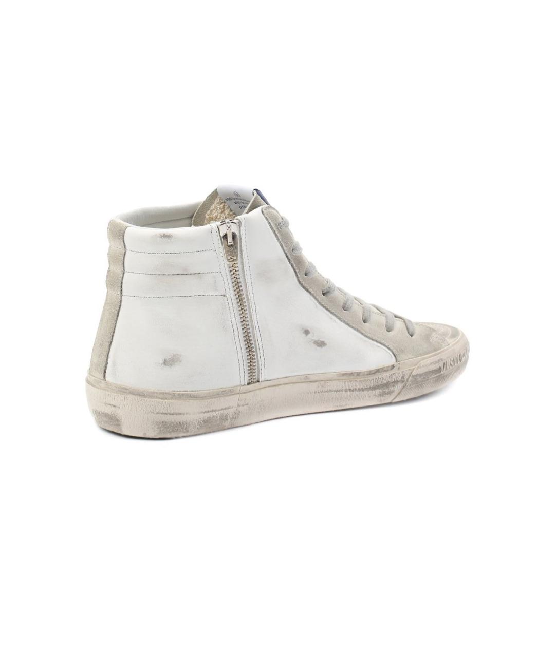 GOLDEN GOOSE Серые кожаные кеды, фото 2