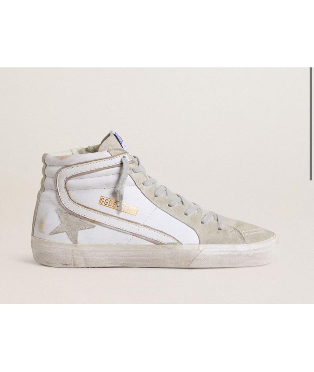 GOLDEN GOOSE Серые кожаные кеды, фото 8