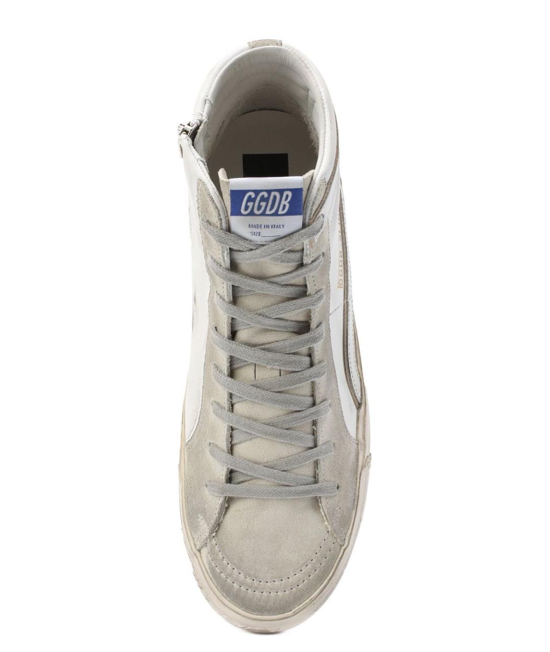GOLDEN GOOSE Серые кожаные кеды, фото 4