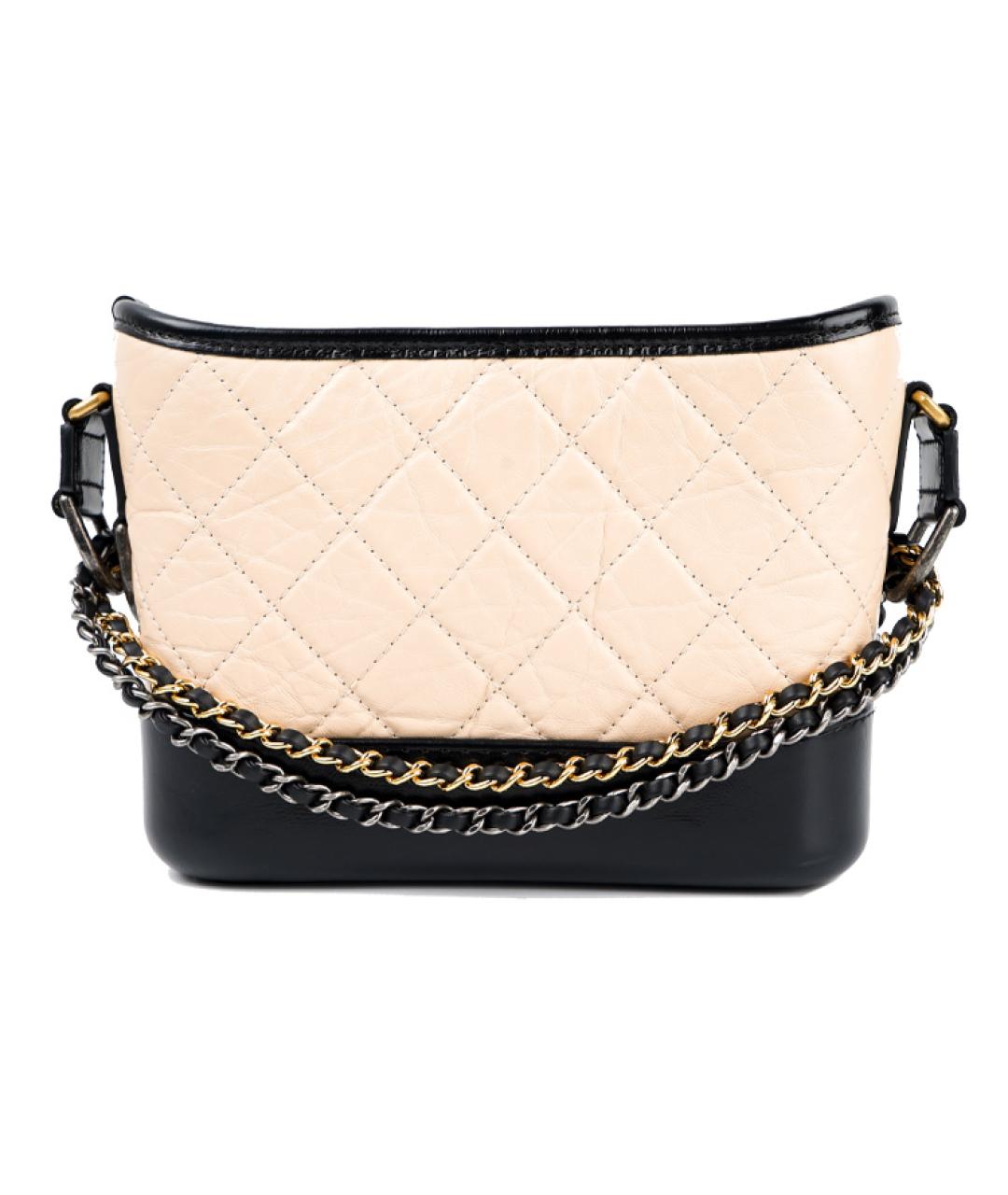 CHANEL Бежевая кожаная сумка через плечо, фото 3