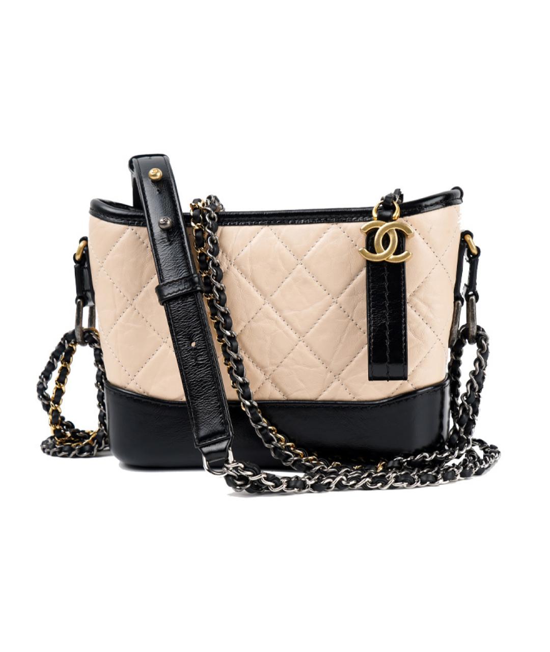 CHANEL Бежевая кожаная сумка через плечо, фото 1
