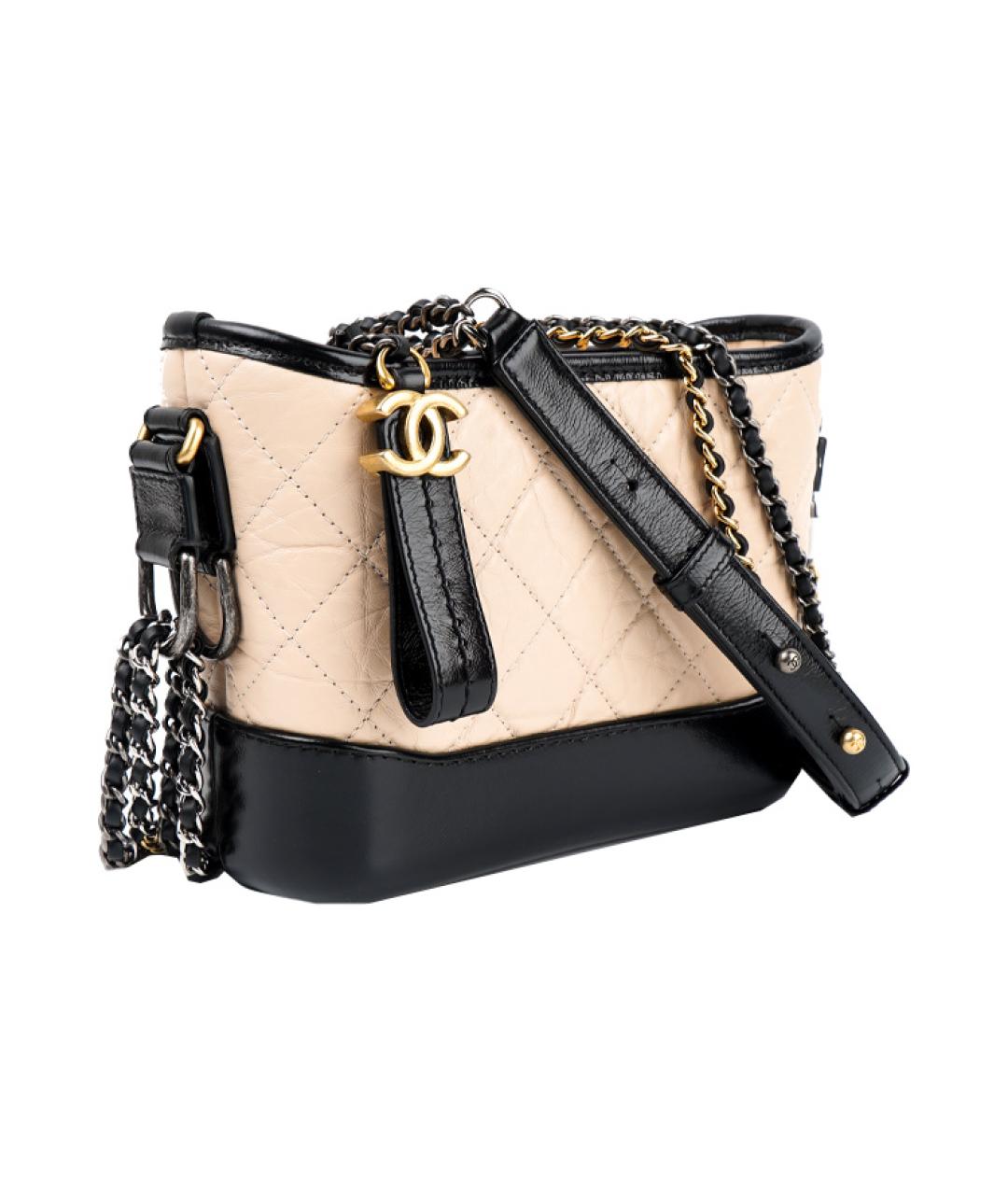 CHANEL Бежевая кожаная сумка через плечо, фото 2