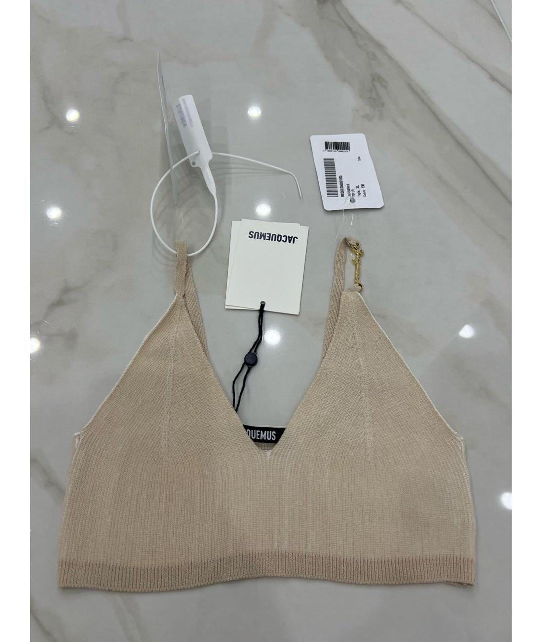JACQUEMUS Бежевая майка, фото 5
