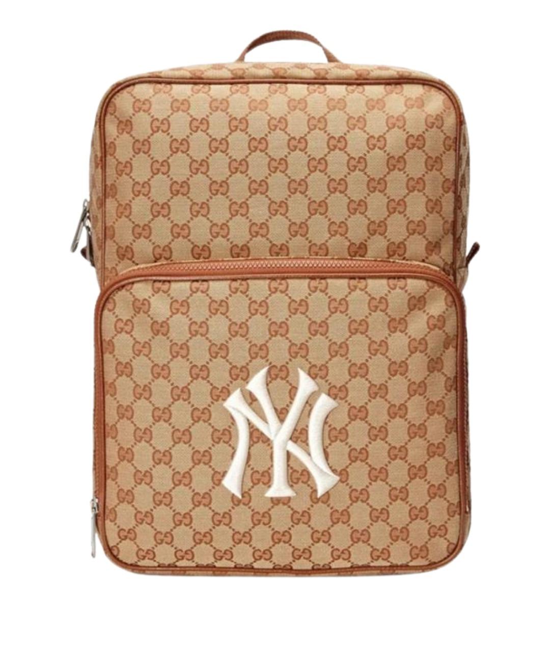 GUCCI Бежевый канва рюкзак, фото 1