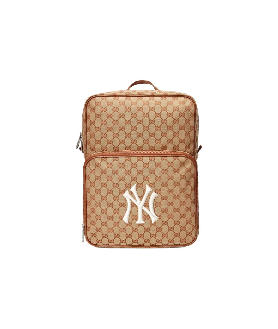 GUCCI Бежевый канва рюкзак, фото 5