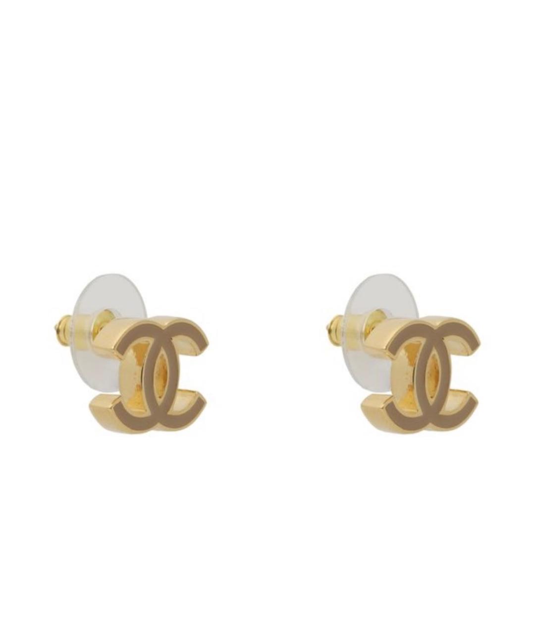 CHANEL Розовые металлические серьги, фото 3