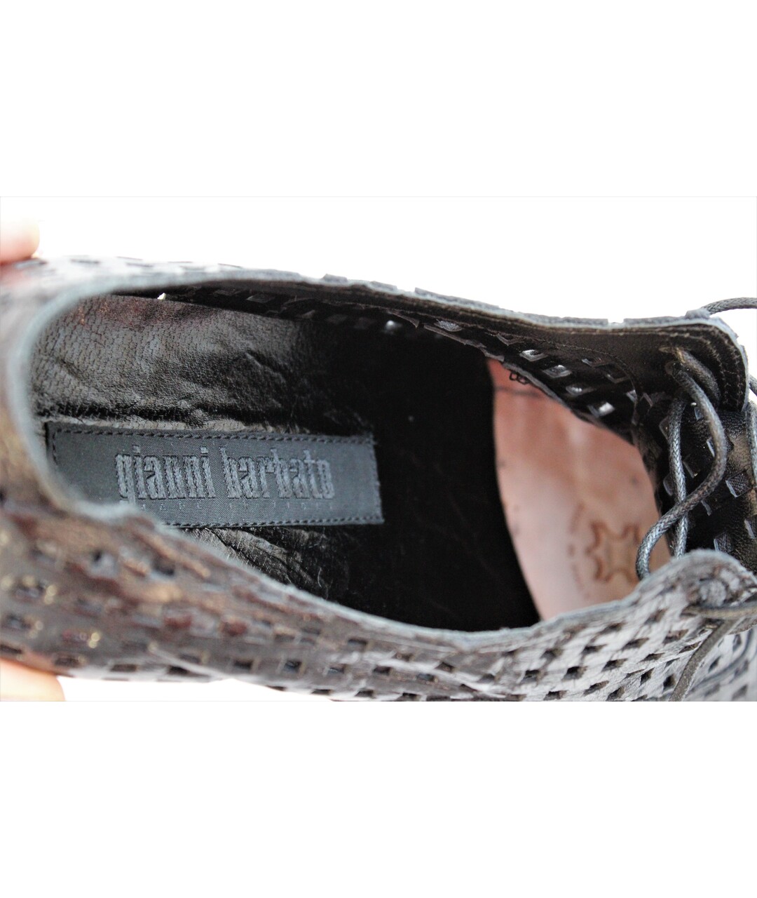 GIANNI BARBATO Черные кожаные туфли, фото 8
