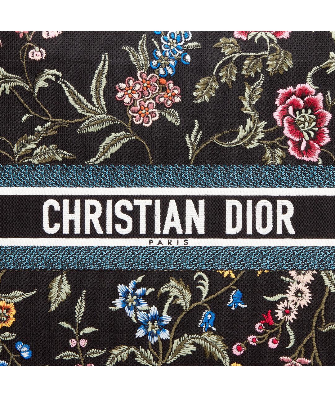 CHRISTIAN DIOR Черная сумка через плечо из канвы, фото 5