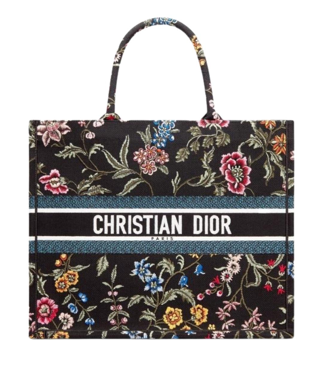 CHRISTIAN DIOR Черная сумка через плечо из канвы, фото 1