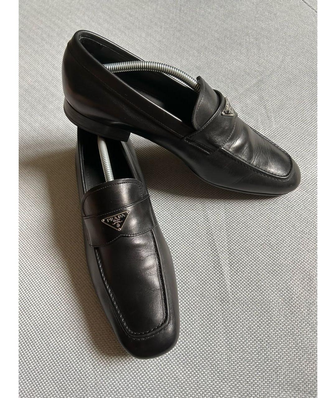 PRADA Черные кожаные лоферы, фото 8