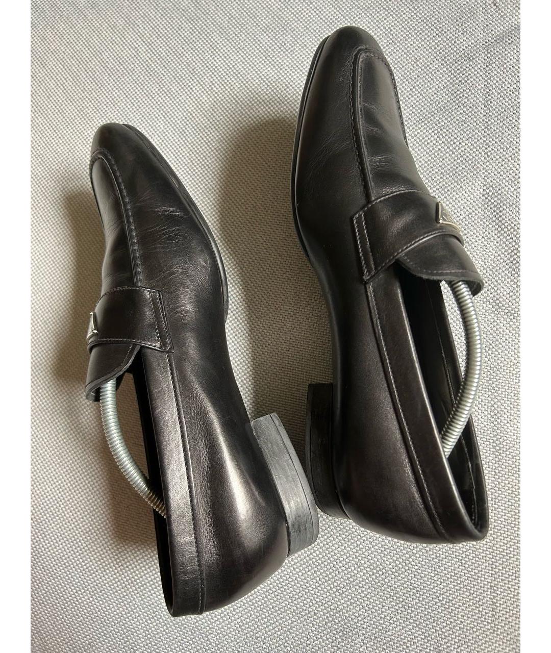 PRADA Черные кожаные лоферы, фото 4