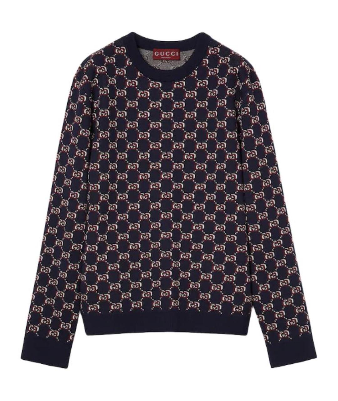 GUCCI Синий джемпер / свитер, фото 1