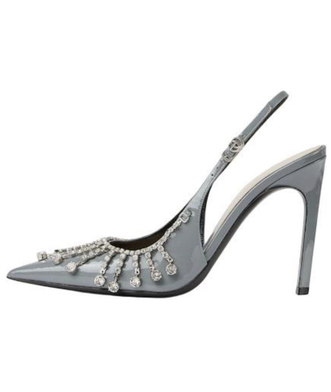 GUCCI Серые туфли из лакированной кожи, фото 2