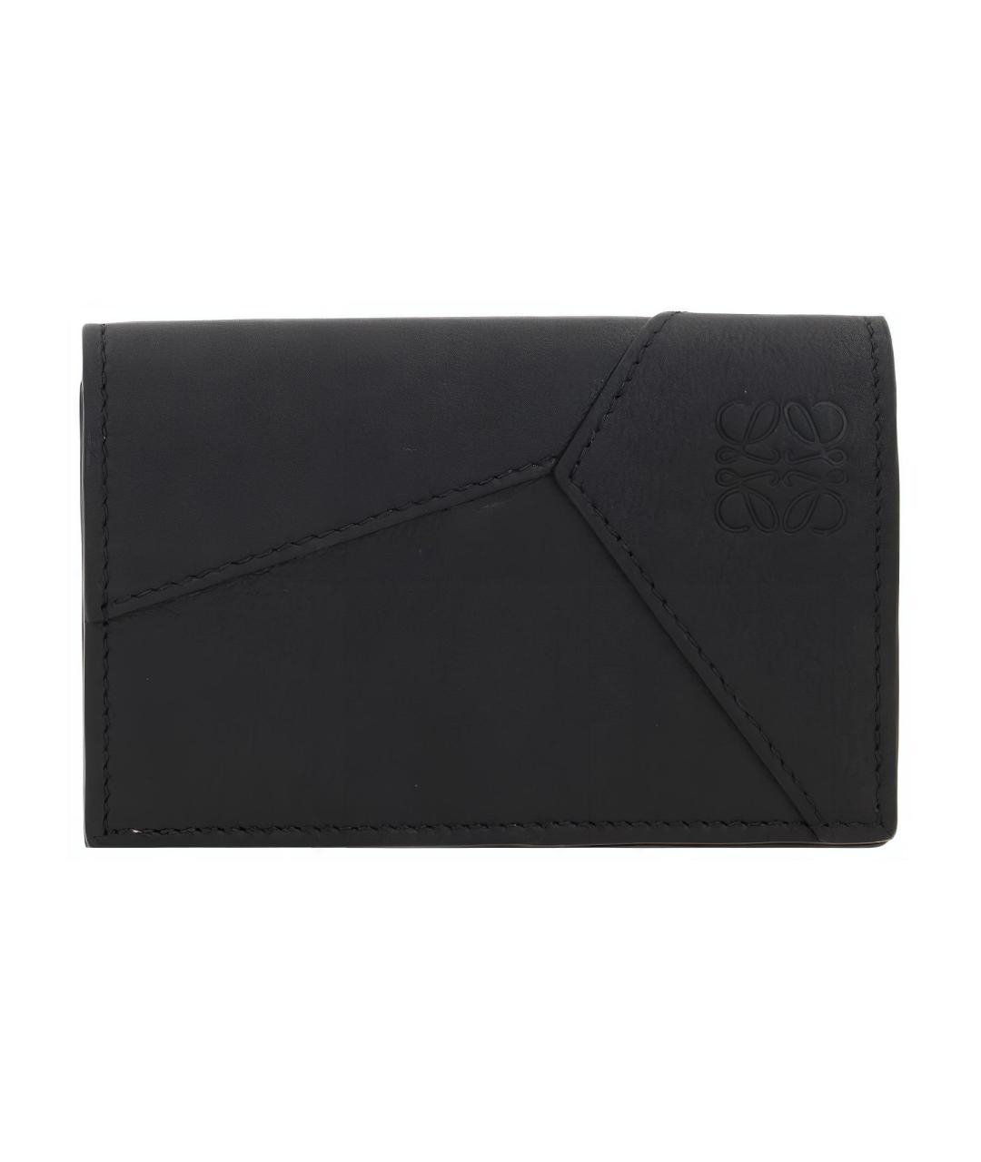 LOEWE Черный кожаный кардхолдер, фото 1