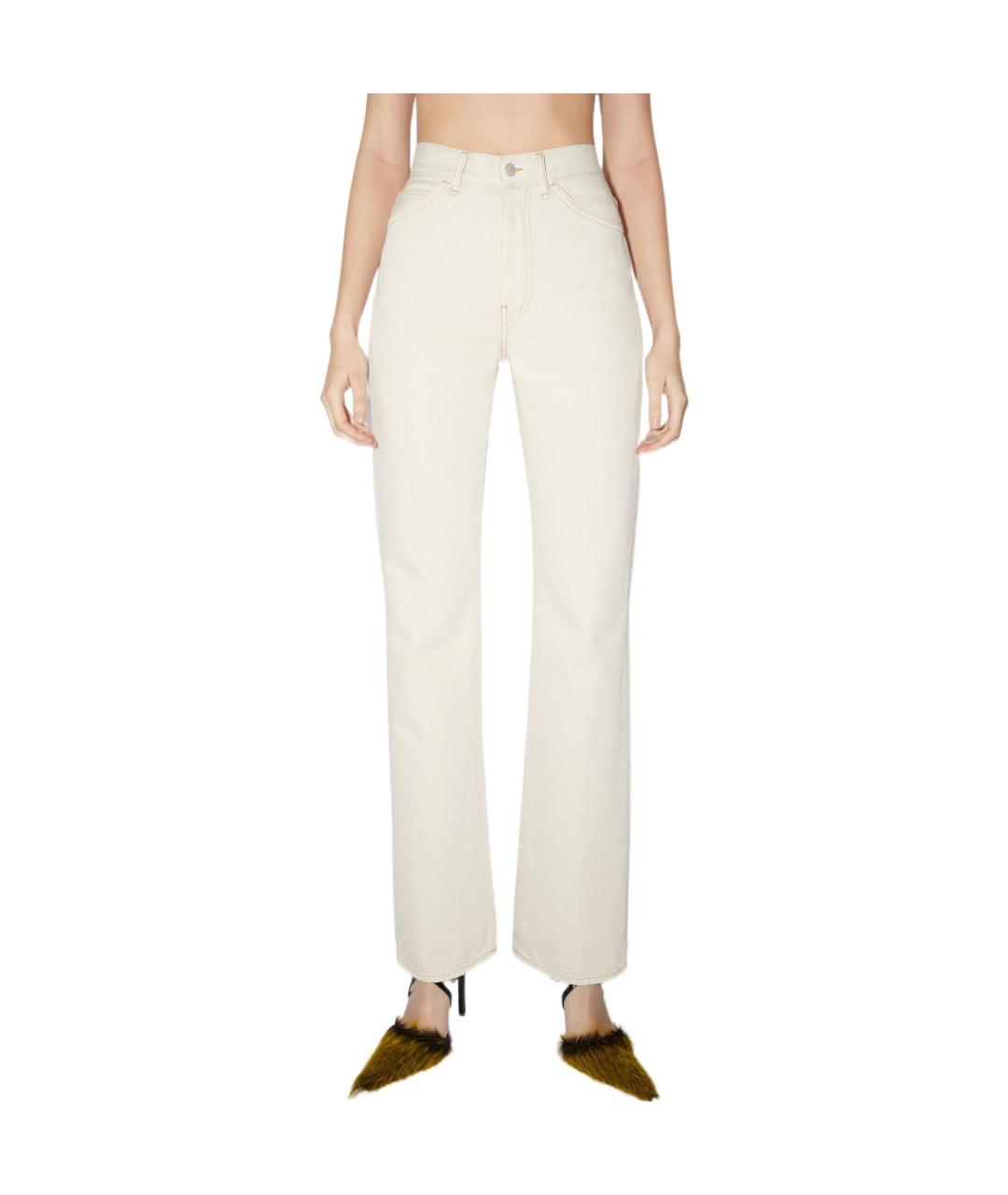 ACNE STUDIOS Белые прямые джинсы, фото 2