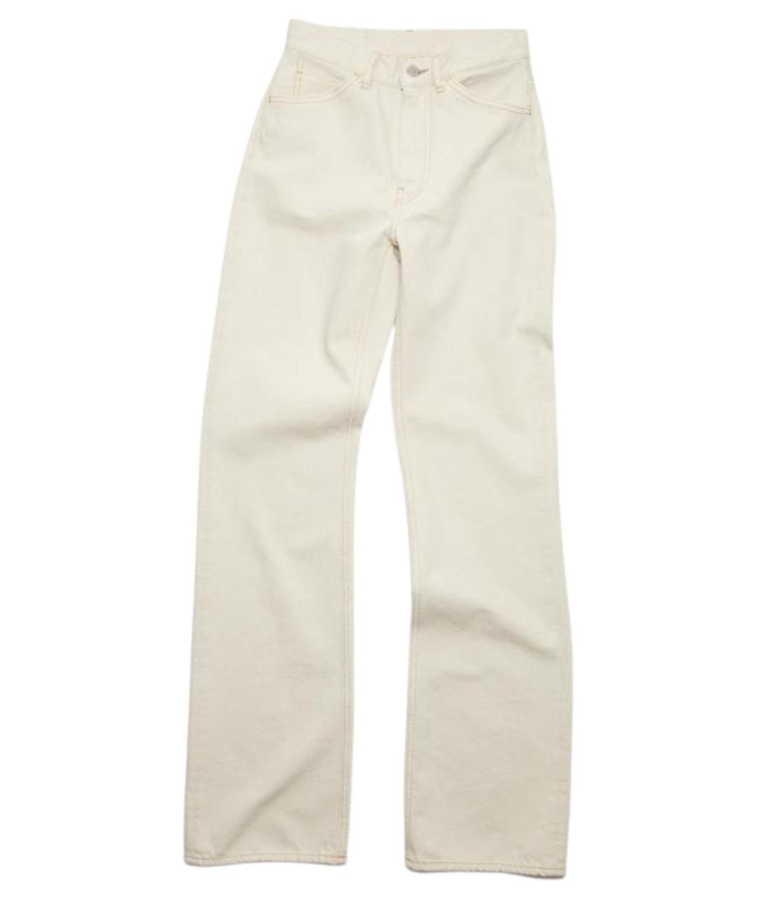 ACNE STUDIOS Белые прямые джинсы, фото 1