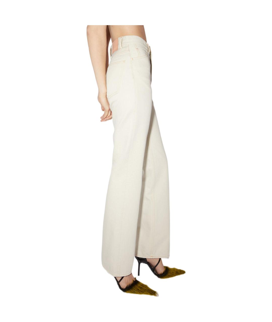ACNE STUDIOS Белые прямые джинсы, фото 4