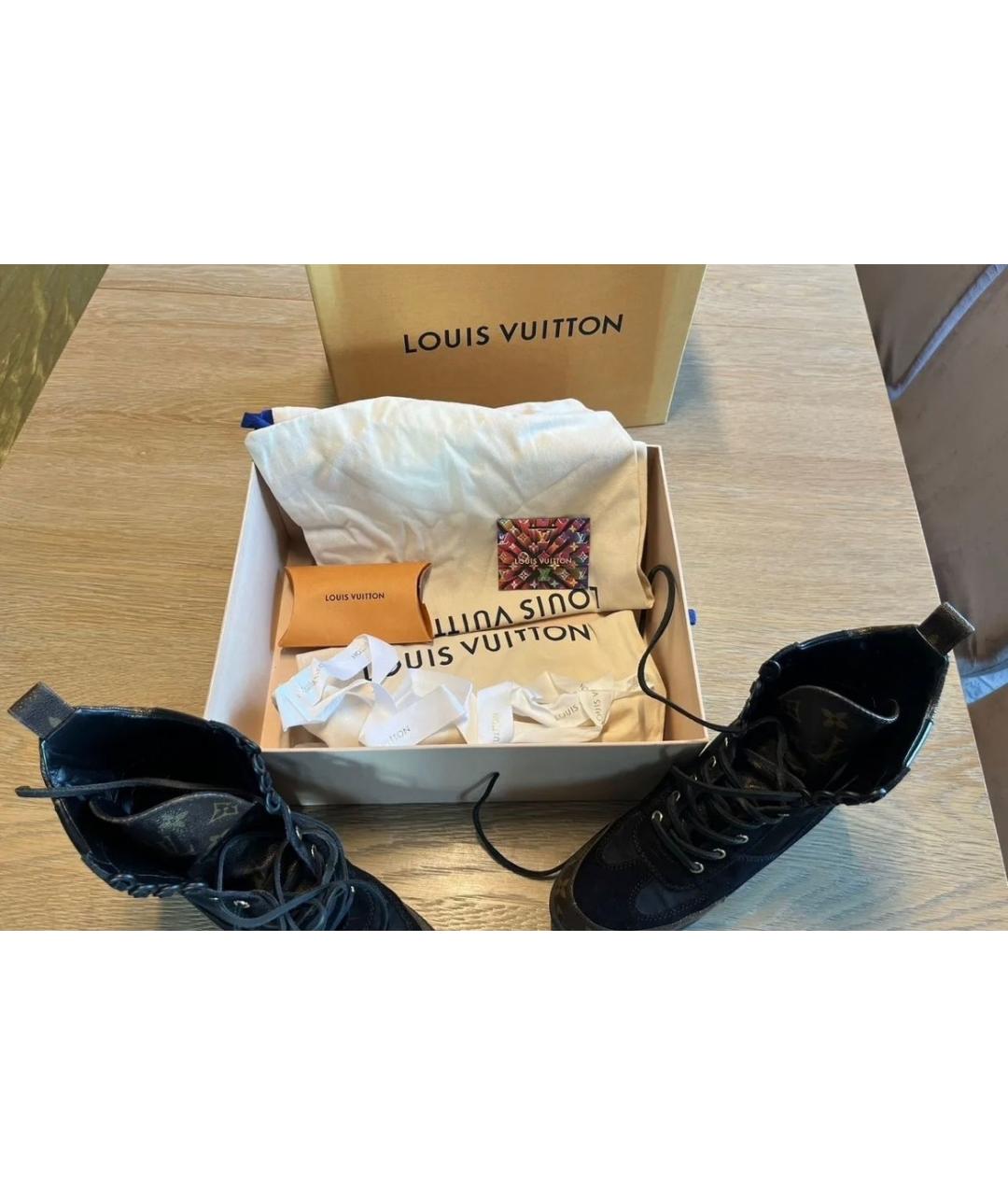 LOUIS VUITTON Черные ботинки из экзотической кожи, фото 2