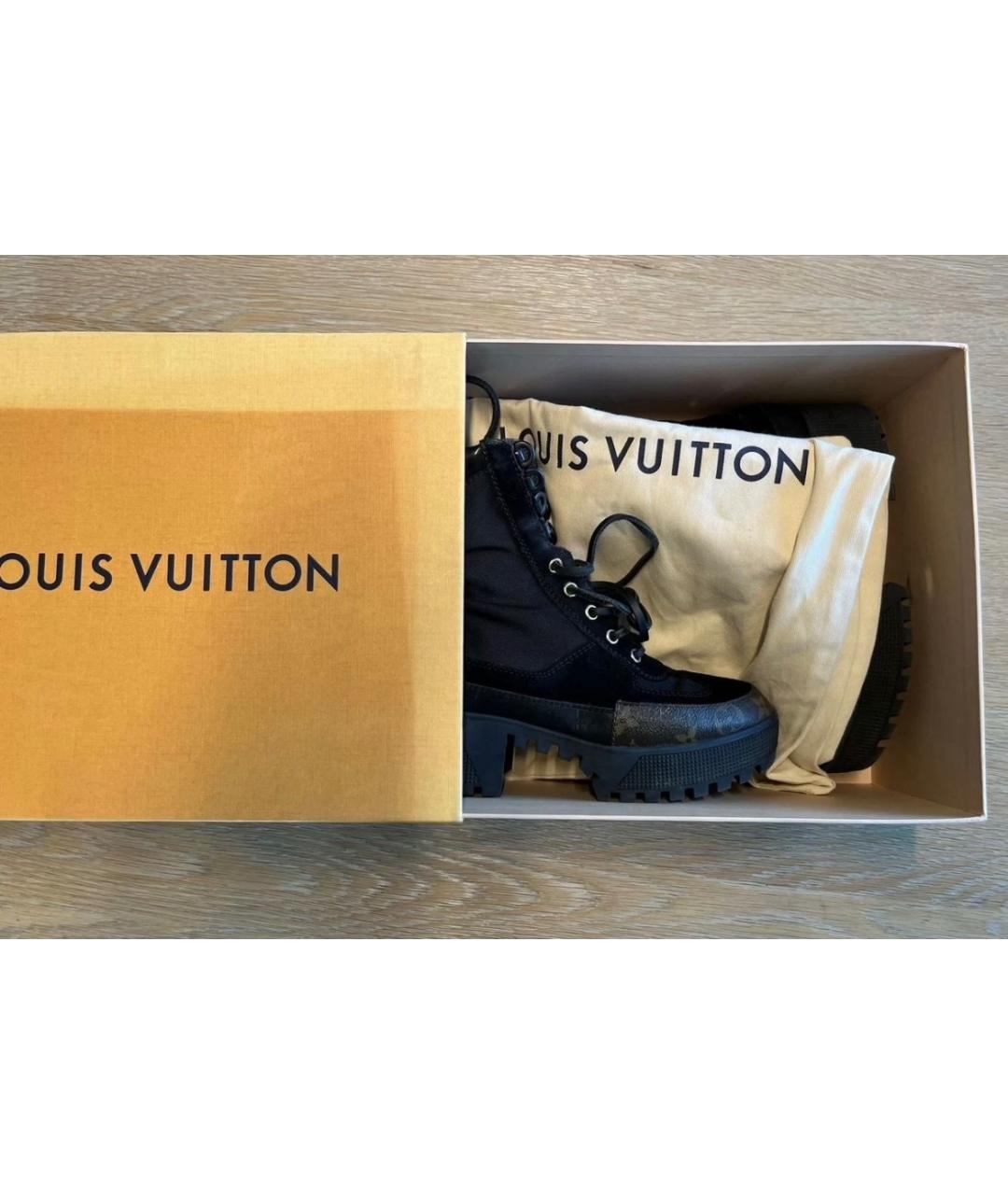 LOUIS VUITTON Черные ботинки из экзотической кожи, фото 3