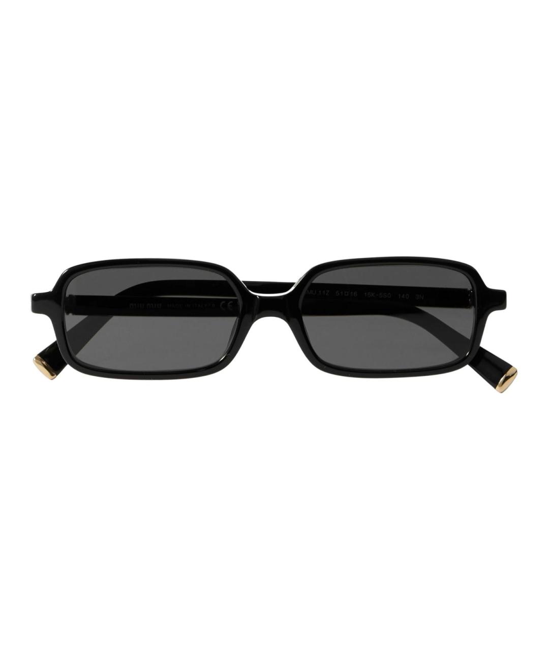 MIU MIU Черные пластиковые солнцезащитные очки, фото 2