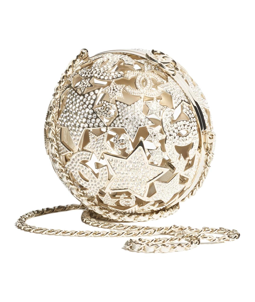 CHANEL Золотая сумка через плечо, фото 2