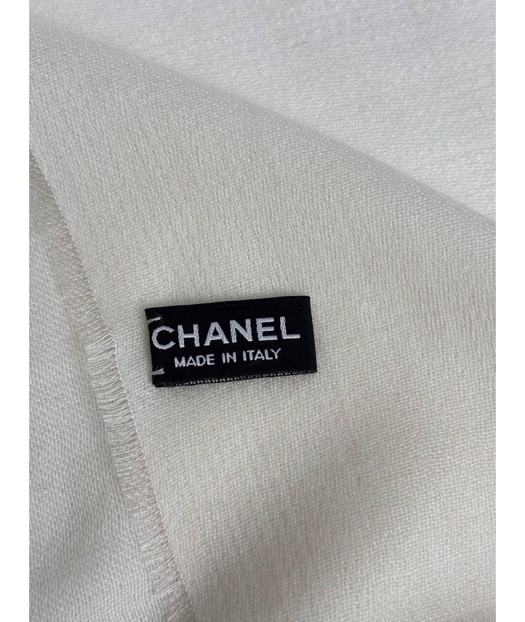 CHANEL Розовый кашемировый шарф, фото 3
