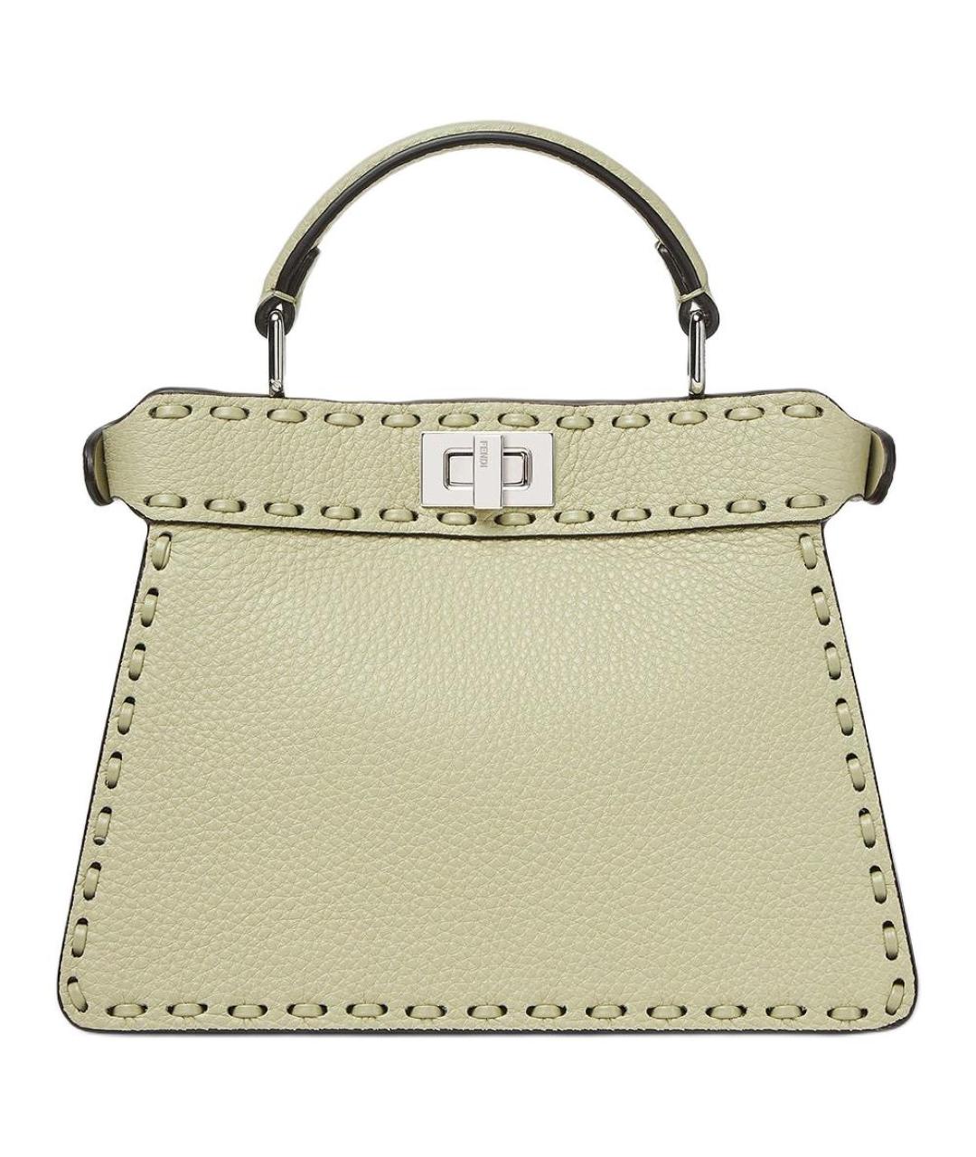 FENDI Зеленая кожаная сумка через плечо, фото 4