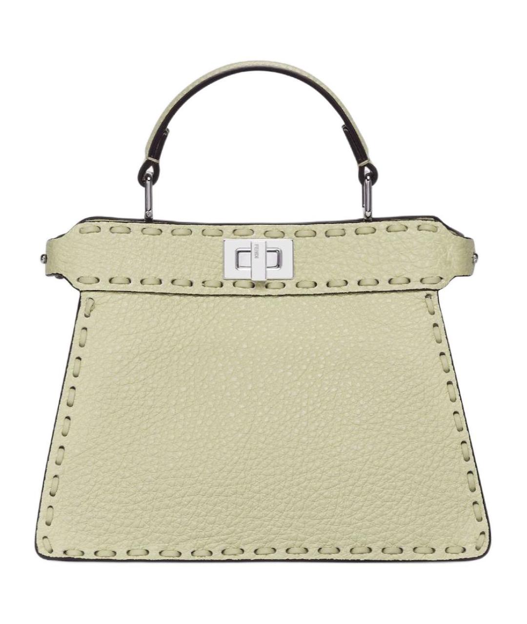 FENDI Зеленая кожаная сумка через плечо, фото 1