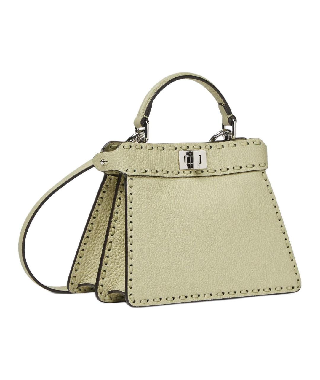 FENDI Зеленая кожаная сумка через плечо, фото 3